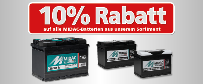 10 prozent midac-batterien