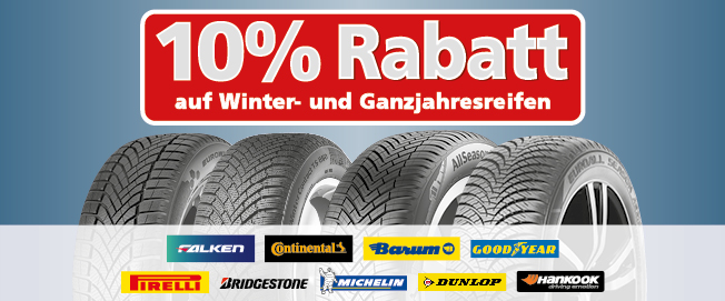 10 Prozent auf Ganzjahresreifen